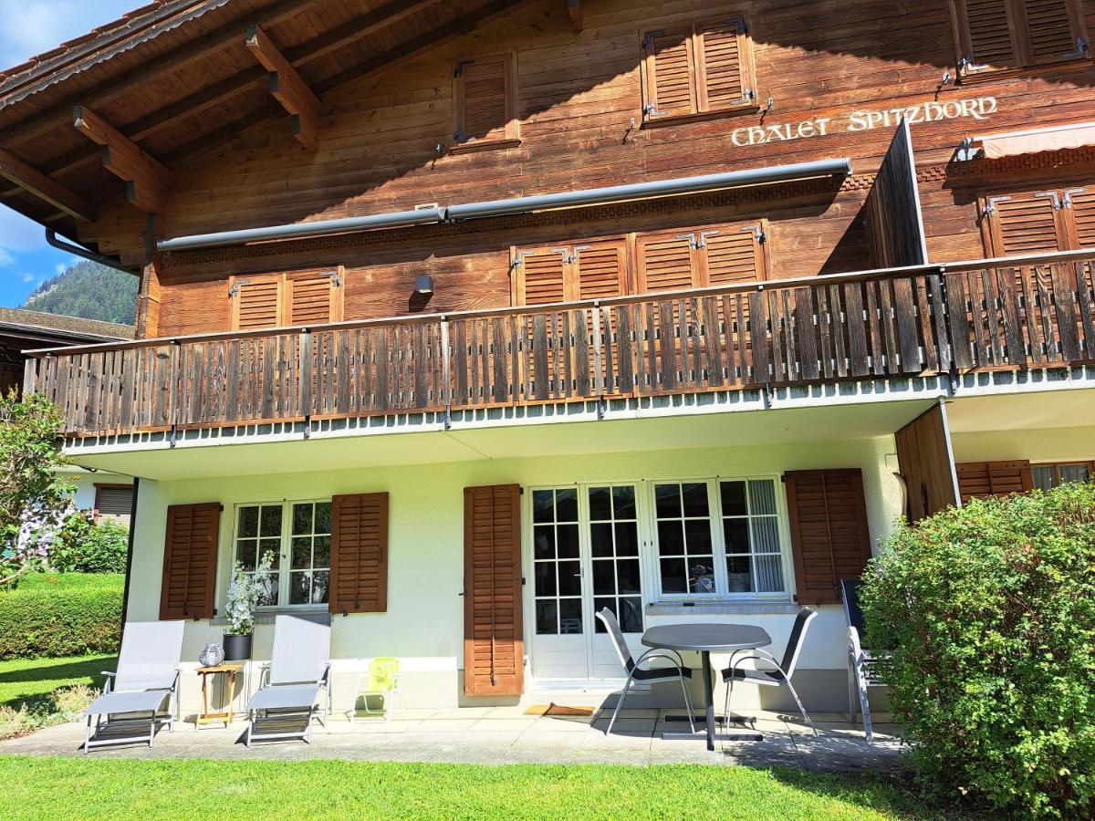 Ferienwohnung Chalet Spitzhorn - Your Peak Getaway - Private Terrasse & Gratis Parkplatz Gsteig Exterior foto